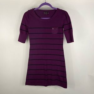 Take Out Sweater Dress - Burgundy/Maroon (Small)